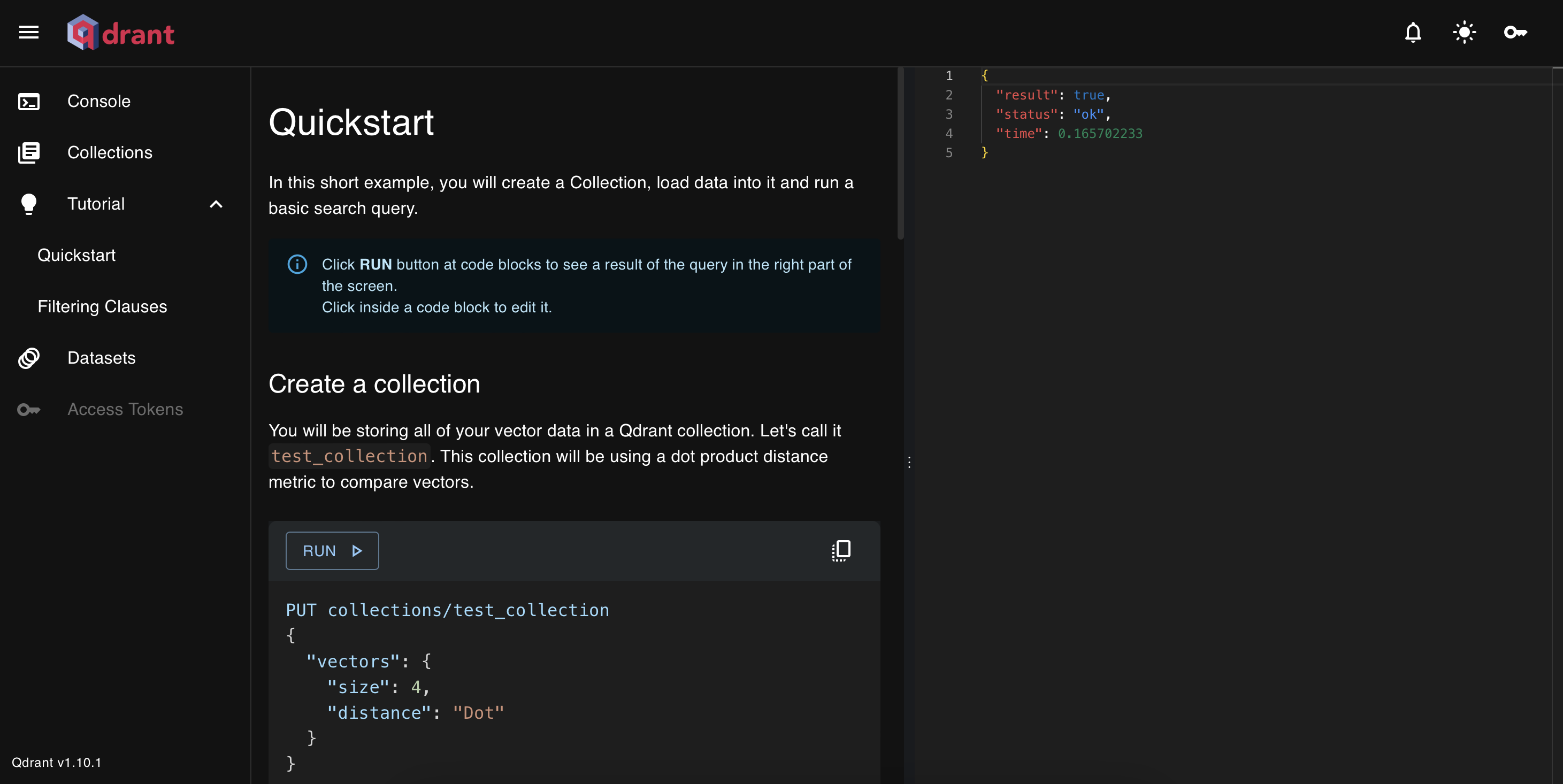 Interactive tutorial